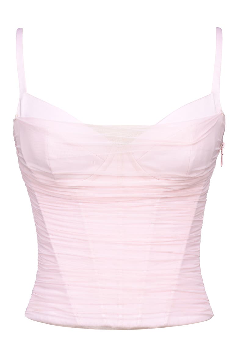 Lini Mesh Corset Top, Alternate, color, BLUSH PINK