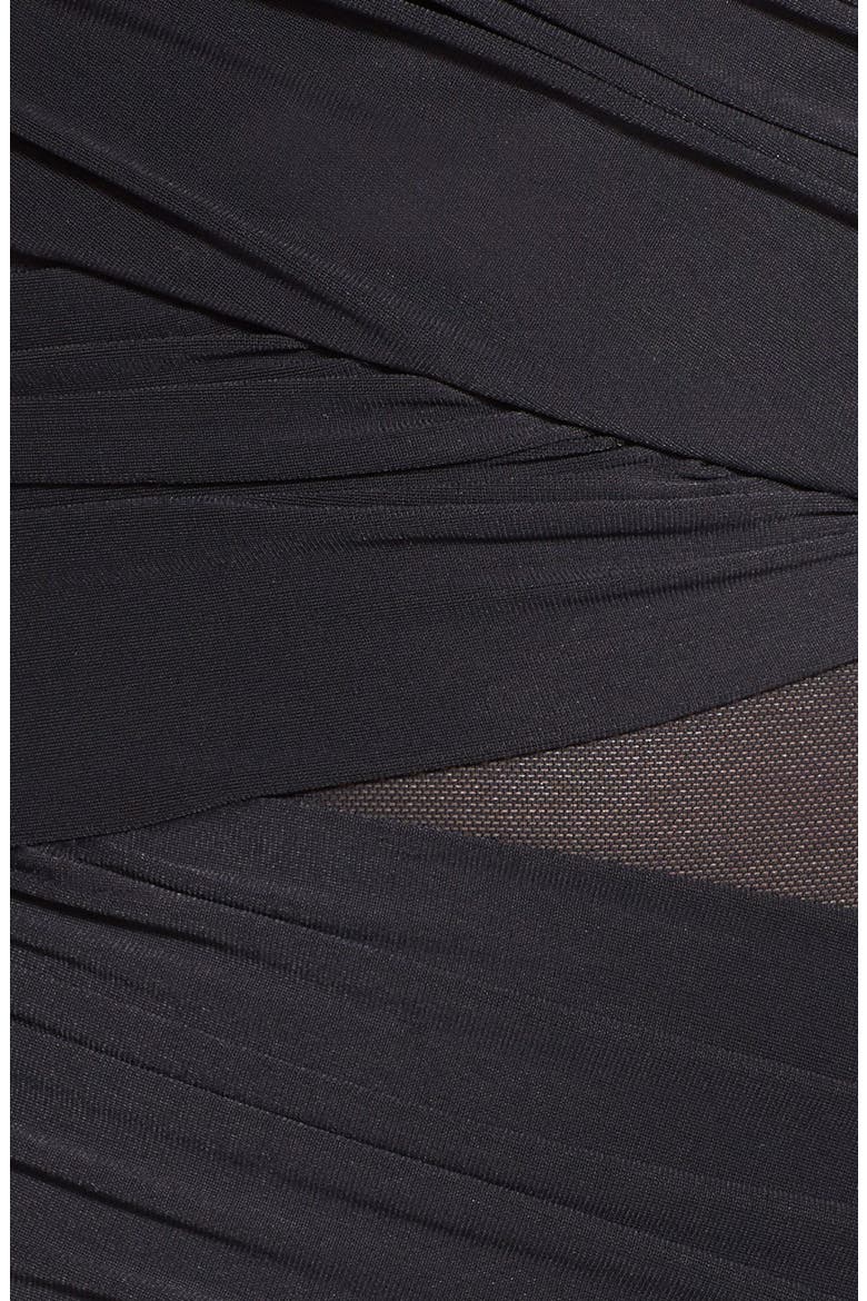 'Madero' Mesh Inset One-Piece Swimsuit, Alternate, color, BLACK