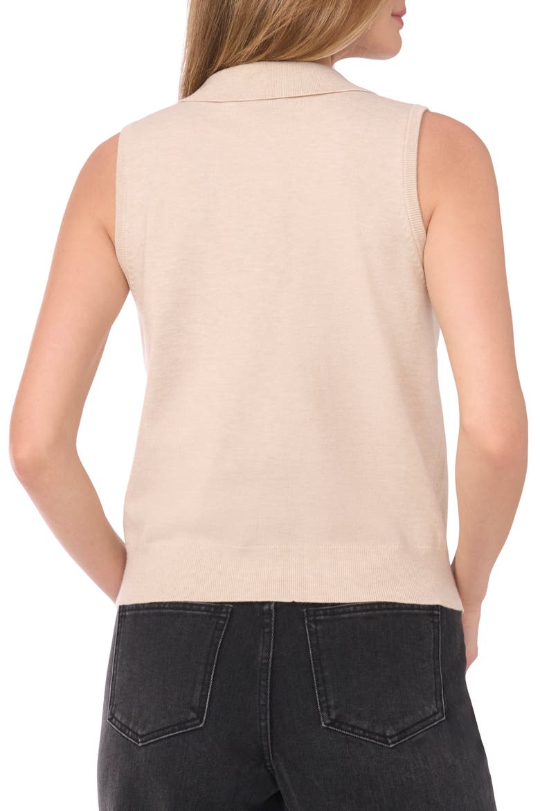 Sleeveless Polo, Alternate, color, MUTED TAUPE