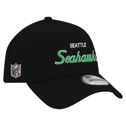 Men's New Era Black Seattle Seahawks Smith 9FORTY Adjustable hat