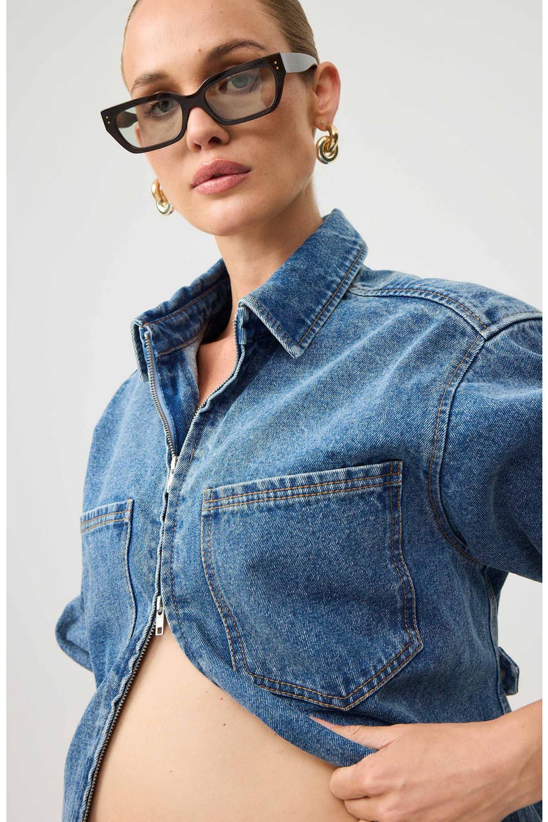 Xander Denim Shirt, Alternate, color, Denim