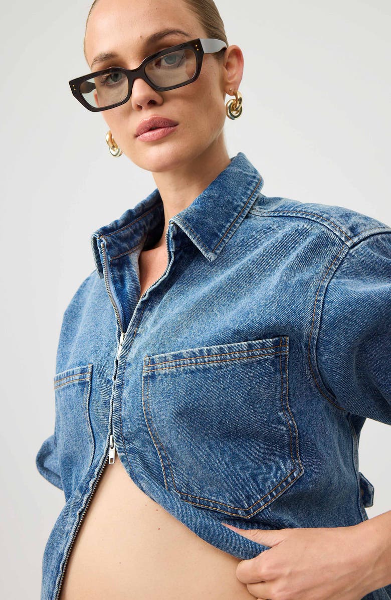 Portier Xander Denim Shirt, Alternate, color, Denim