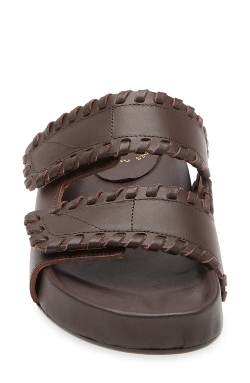 Atp Atelier Whipstitch Sandal In Walnut