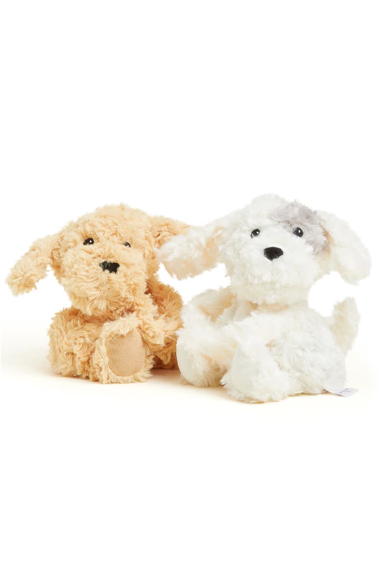 Warmies Puppy Hugs Plush Toy, Alternate, color, Brown/White