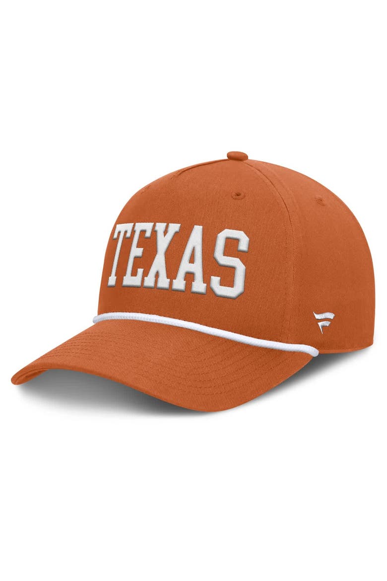 Men's Fanatics Texas Orange Texas Longhorns Foul Ball Rope Adjustable Hat, Main, color, Burnt Orange