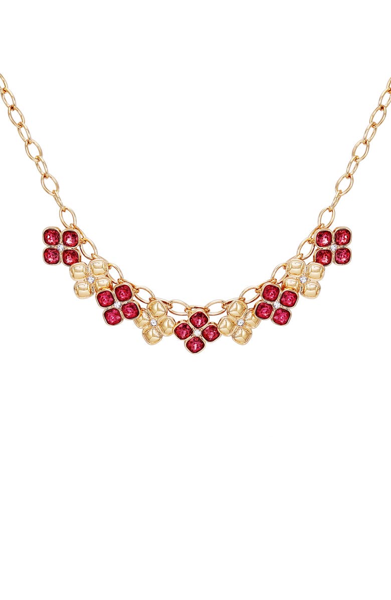 T Tahari Crystal Cluster Statement Necklace, Main, color,