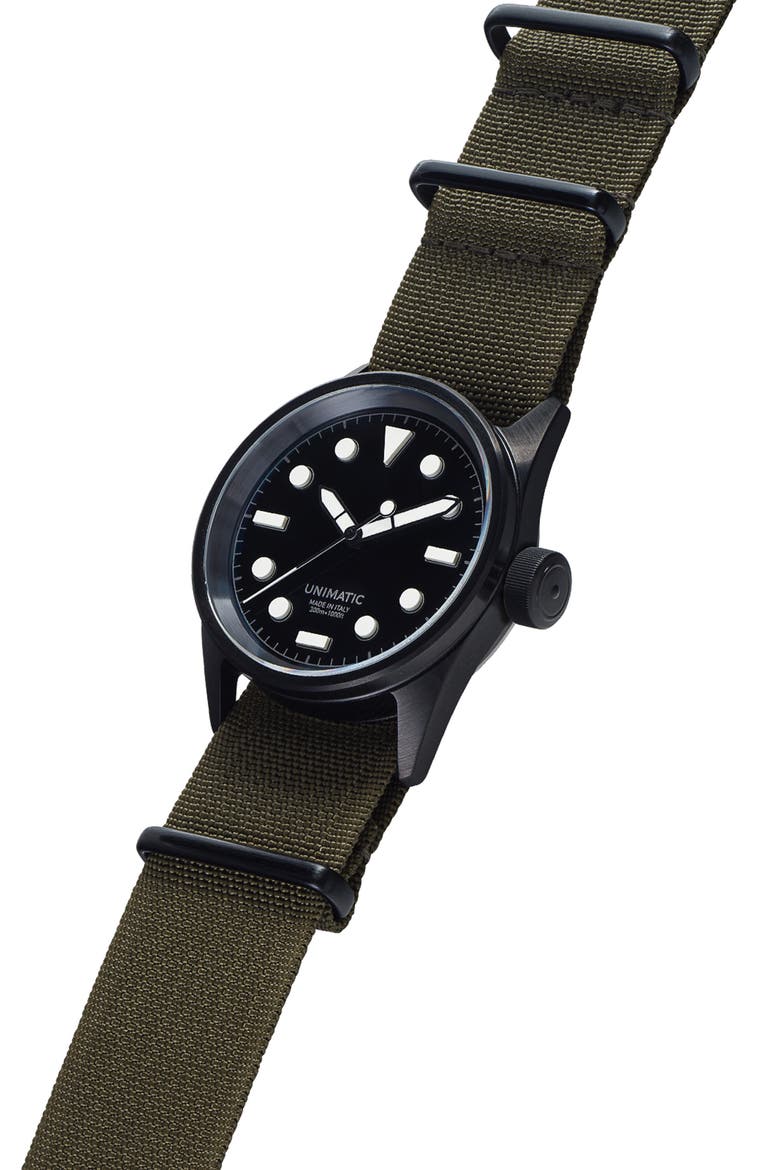 Modello Cinque Unilight U5S-BL Automatic Watch Set, 36mm, Alternate, color, BLACK