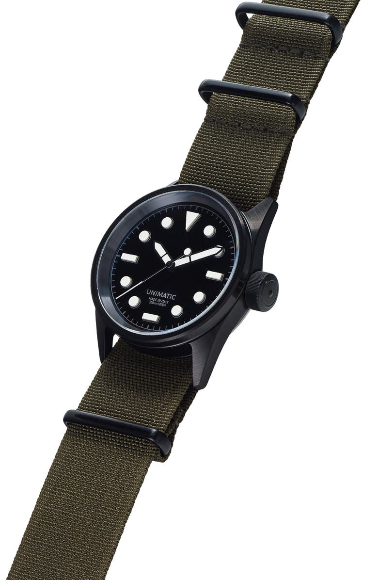 UNIMATIC Modello Cinque Unilight U5S-BL Automatic Watch Set, 36mm, Alternate, color, Black