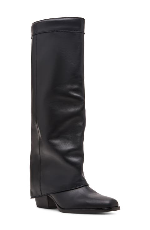 Winnick Foldover Knee High Boot (Women) (Regular & Wide Calf)