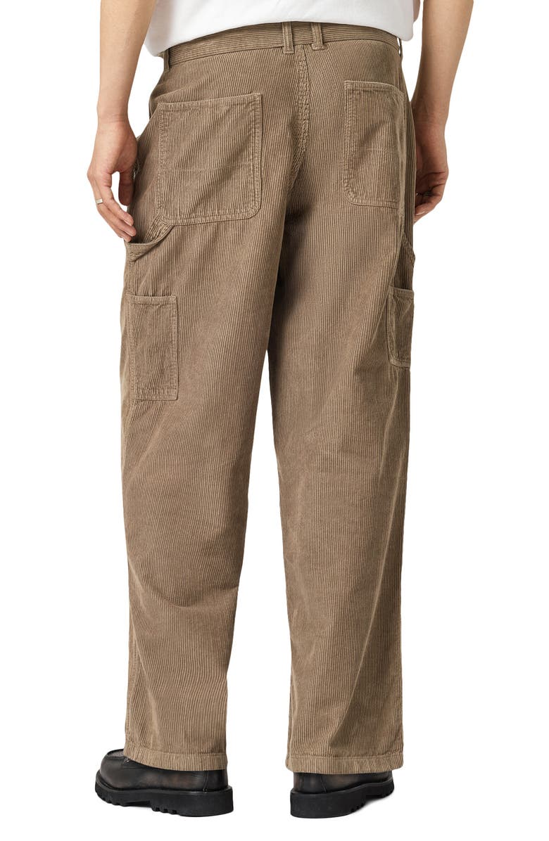 AllSaints Dustan Cotton Corduroy Wide Leg Pants, Alternate, color, Gull Brown