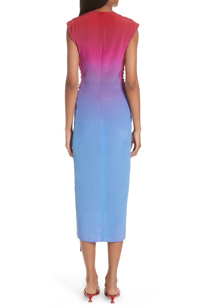 Sies Marjan Twist Front Dégradé Silk Dress, Alternate, color, 