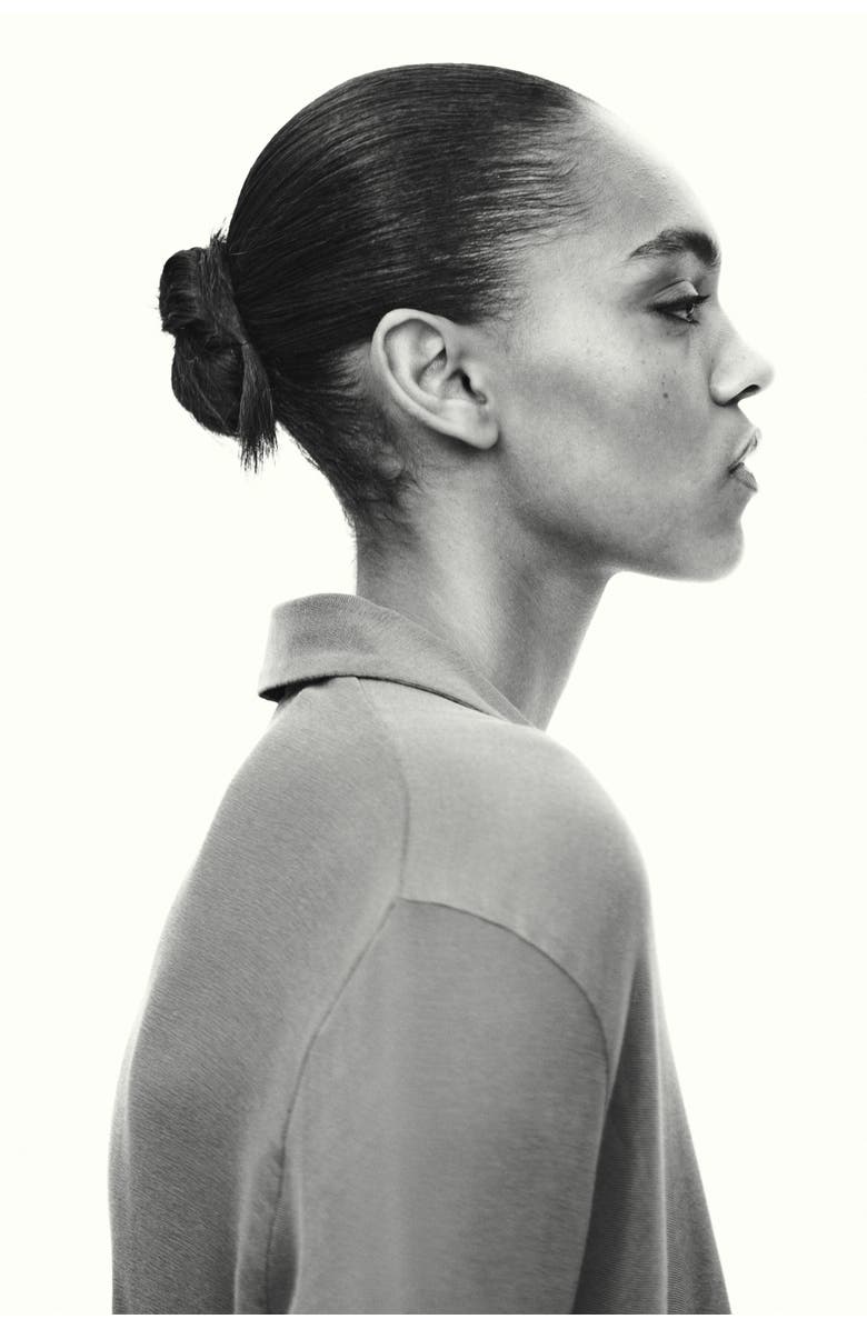 H&M Wrap blouse, Alternate, color, Dark Mauve