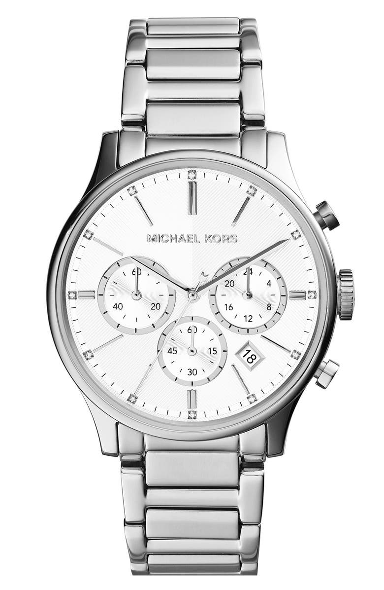 MICHAEL Michael Kors Michael Kors 'Bailey' Chronograph Bracelet Watch, 39mm, Main, color, 