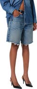 Citizens of Humanity Ayla High Waist Raw Hem Cutoff Denim Bermuda Shorts