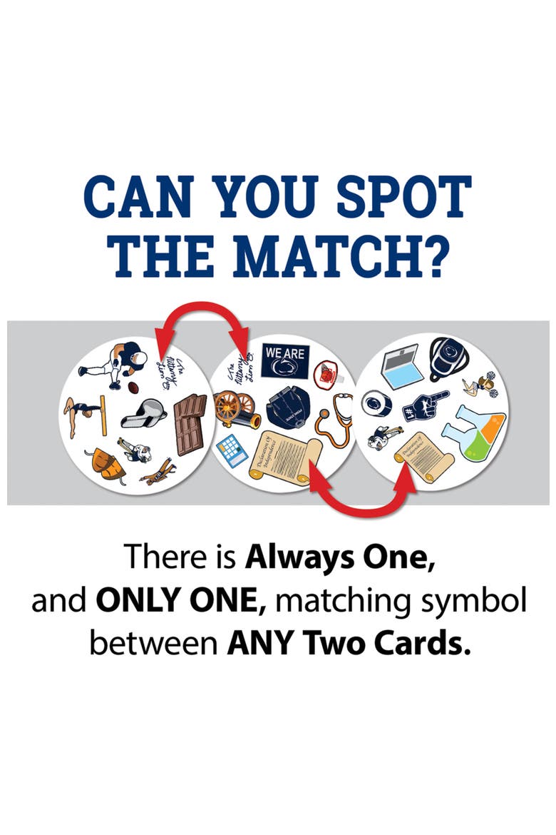 Penn State Spot It! Card Game, Alternate, color, Multicolor