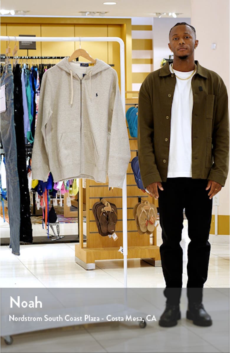 Cotton Blend Fleece Zip Front Hoodie, sales video thumbnail