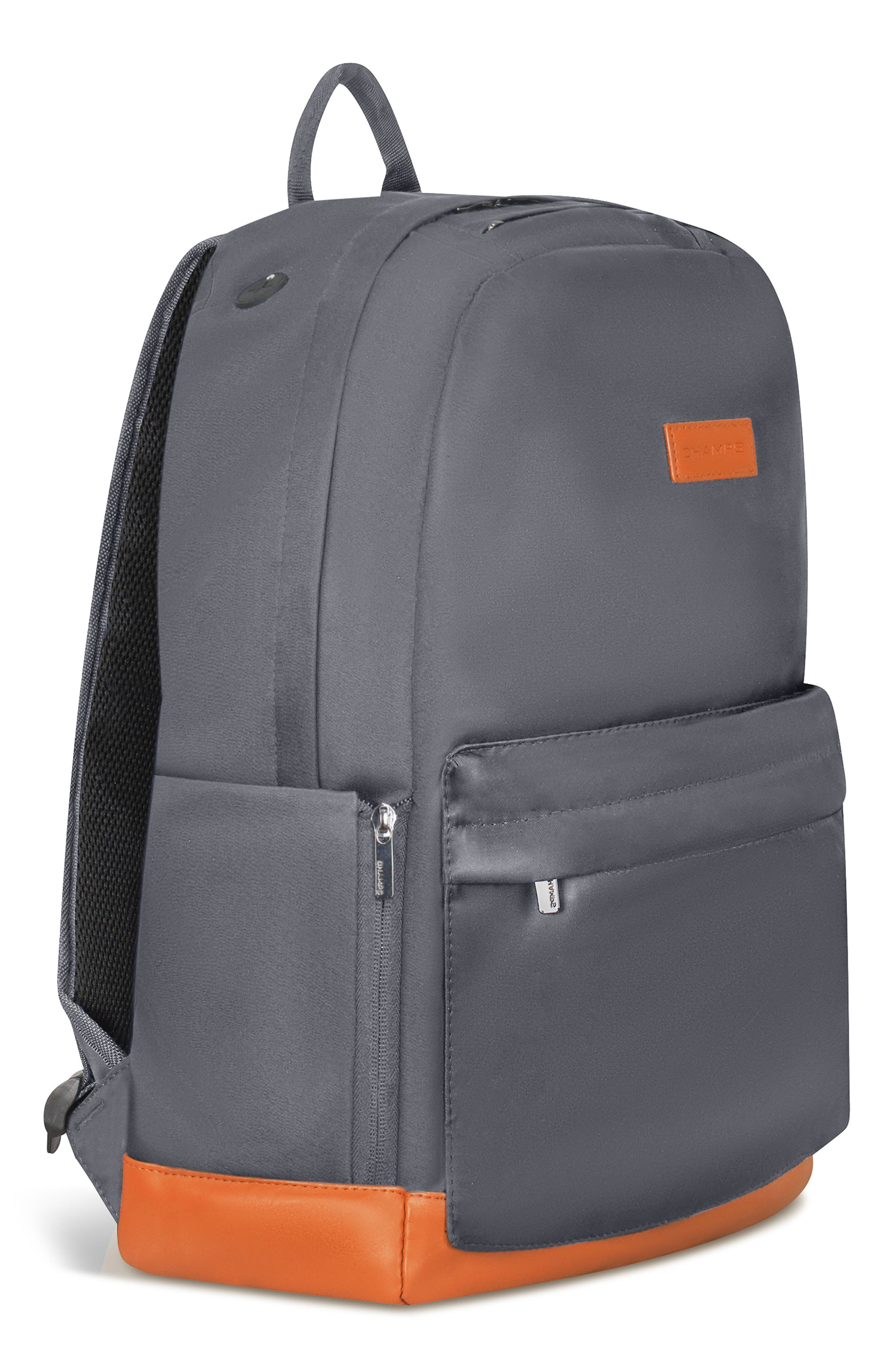 CHAMPS Water Resistant Nylon Backpack, Alternate, color, Grey
