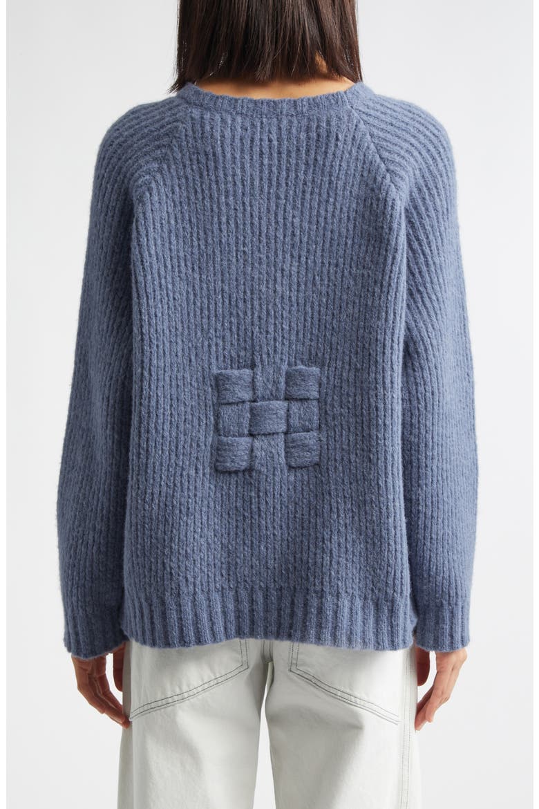 Latch Alpaca & Wool Blend Rib Sweater, Alternate, color, STEEL