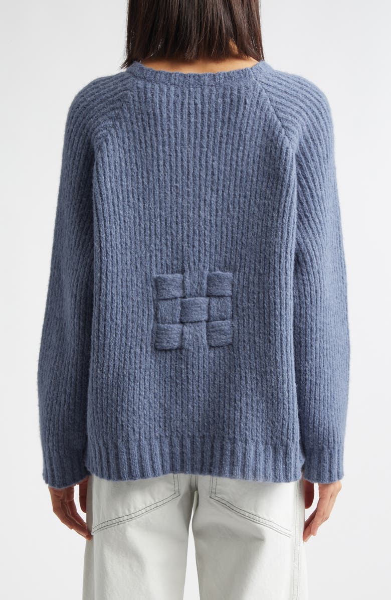 Eckhaus Latta Latch Alpaca & Wool Blend Rib Sweater, Alternate, color, Steel