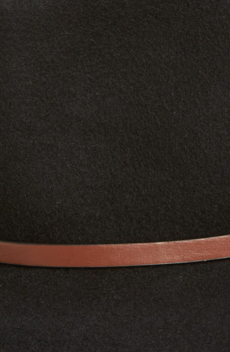 Hinge Faux Leather Trim Wool Felt Panama Hat, Alternate, color, 