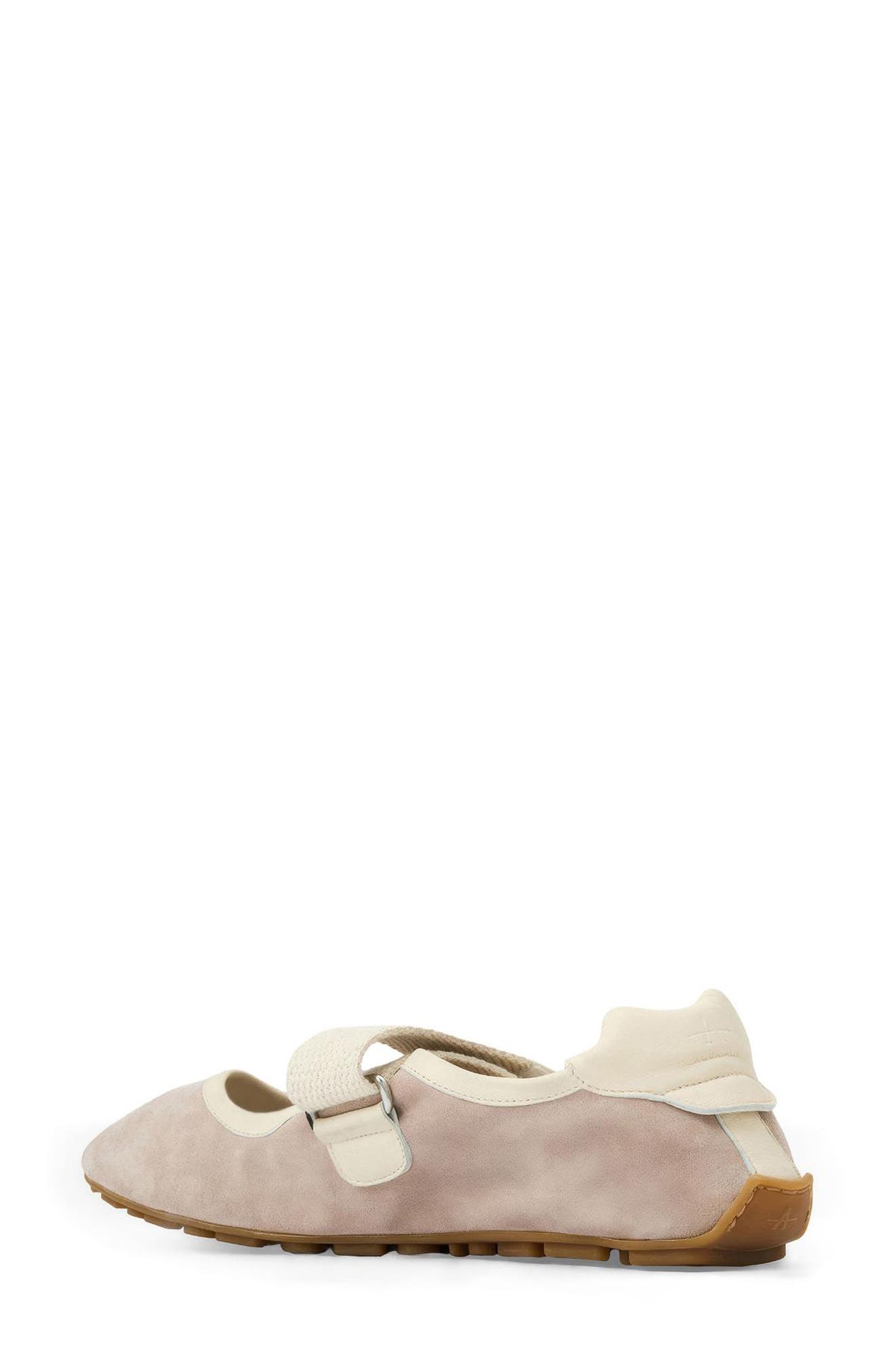 Quero Water Resistant Mary Jane Flat, Alternate, color, WARM GREY SUEDE