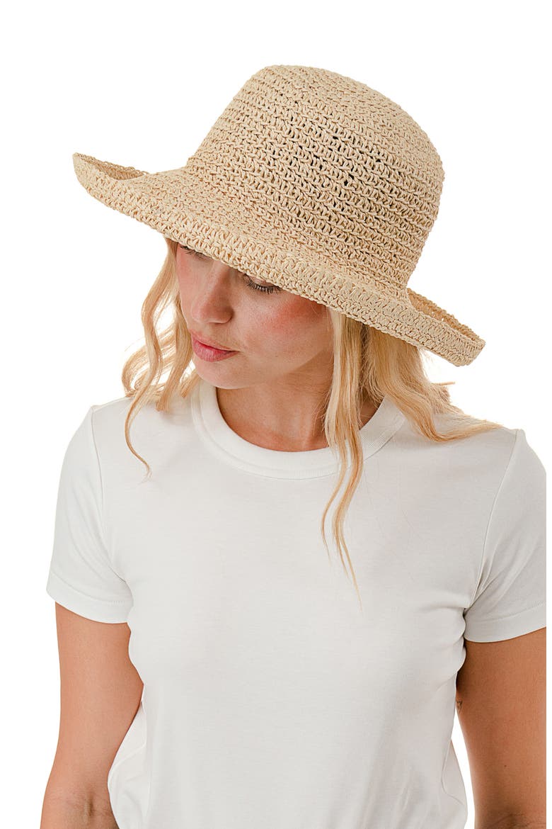 Straw Sun Hat, Alternate, color, NATURAL