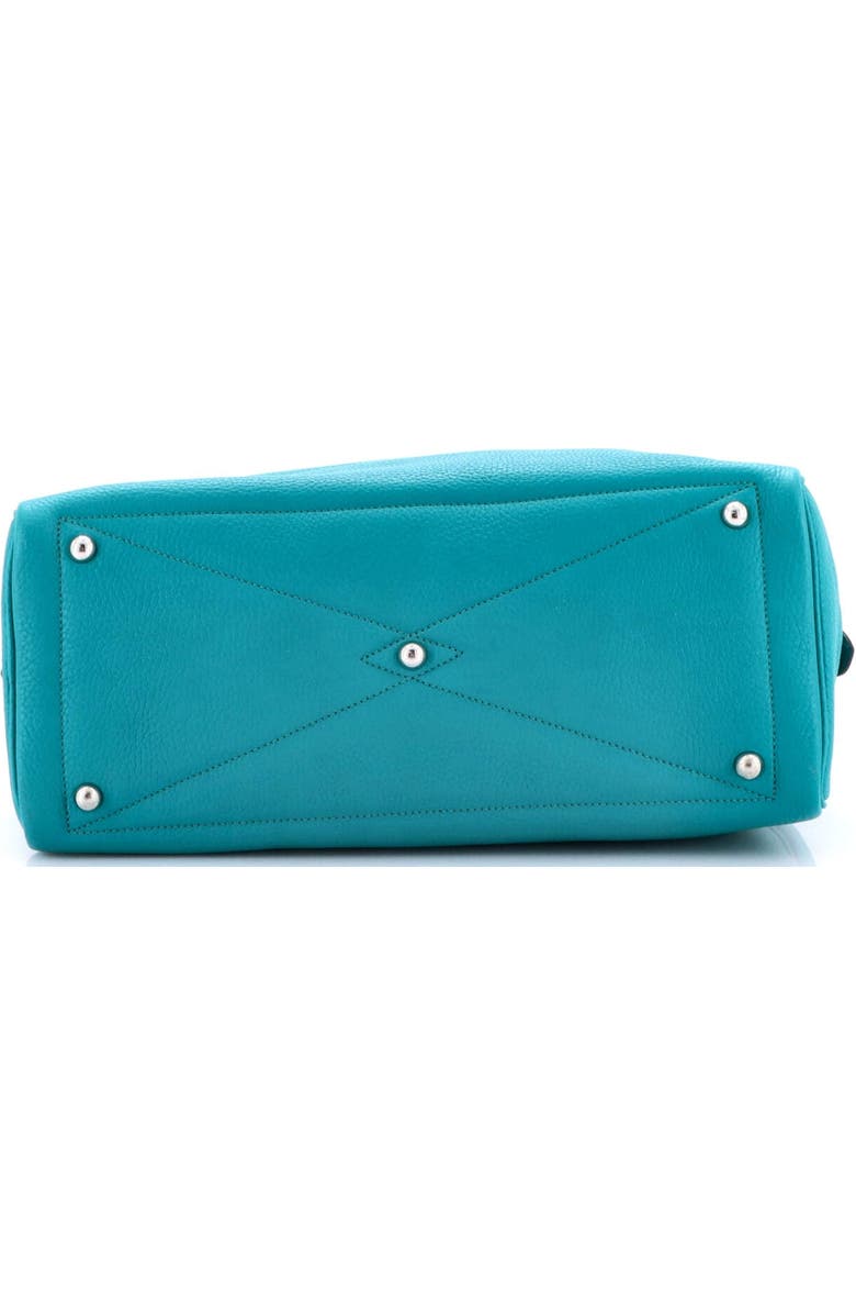 Pre-Owned Hermes Victoria II Bag Clemence 35, Alternate, color, Bleu Paon