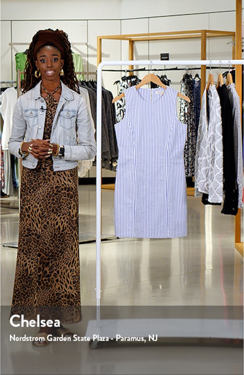 Farringdon Stripe Stretch Organic Cotton Twill Minidress, sales video thumbnail