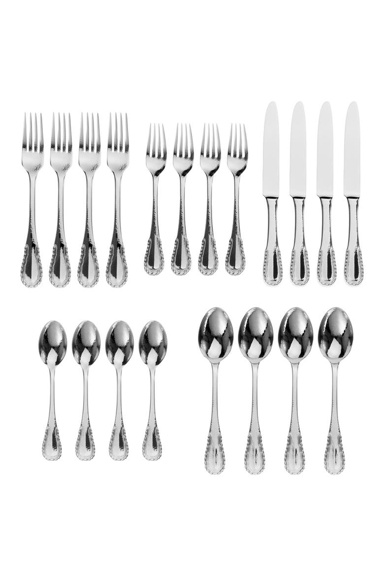 Merletto 20-Piece Flatware Set, Alternate, color, SILVER