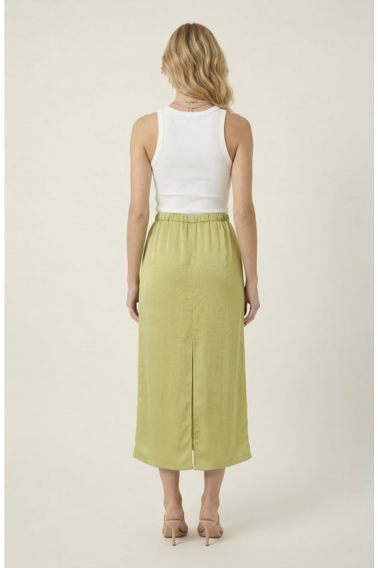 Midi Skirt, Alternate, color, Chartreuse