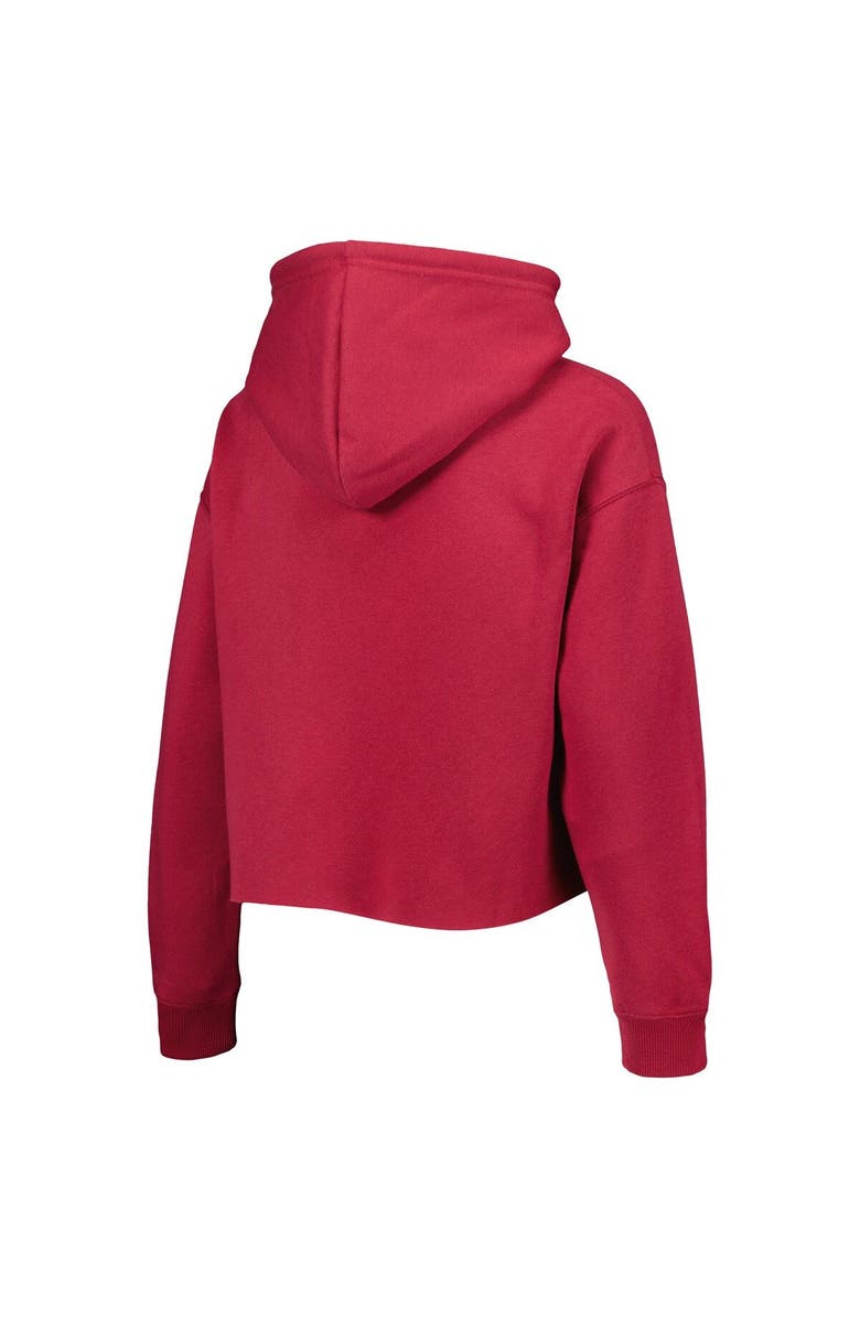 CUCE Women's Cuce Cardinal Arizona Cardinals Crystal Logo Cropped Pullover Hoodie, Alternate, color, Cardinal