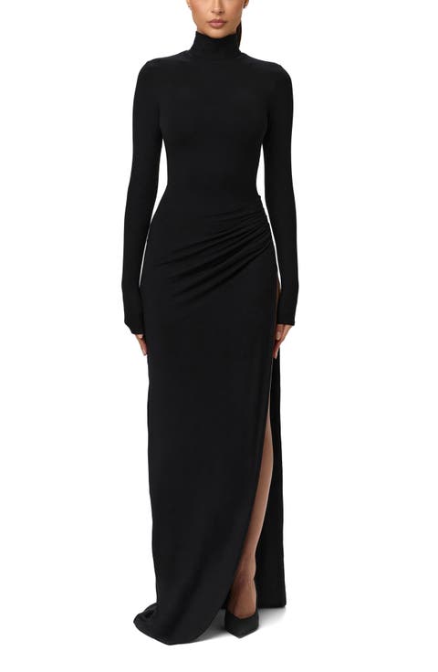 Butter Turtleneck Long Sleeve Maxi Dress