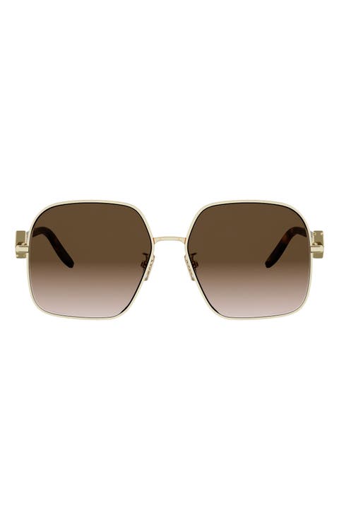 FF Diamonds 58mm Gradient Square Sunglasses