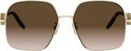 Fendi FF Diamonds 58mm Gradient Square Sunglasses