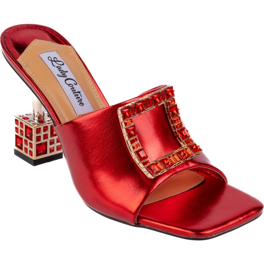 Lady Couture Casino Slide Sandal In Red