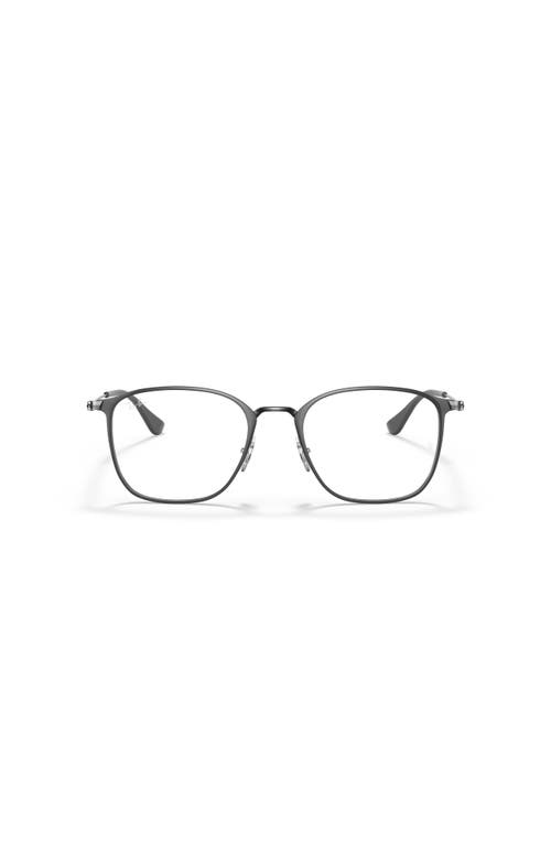 Ray Ban Ray-ban 49mm Square Optical Glasses In Black