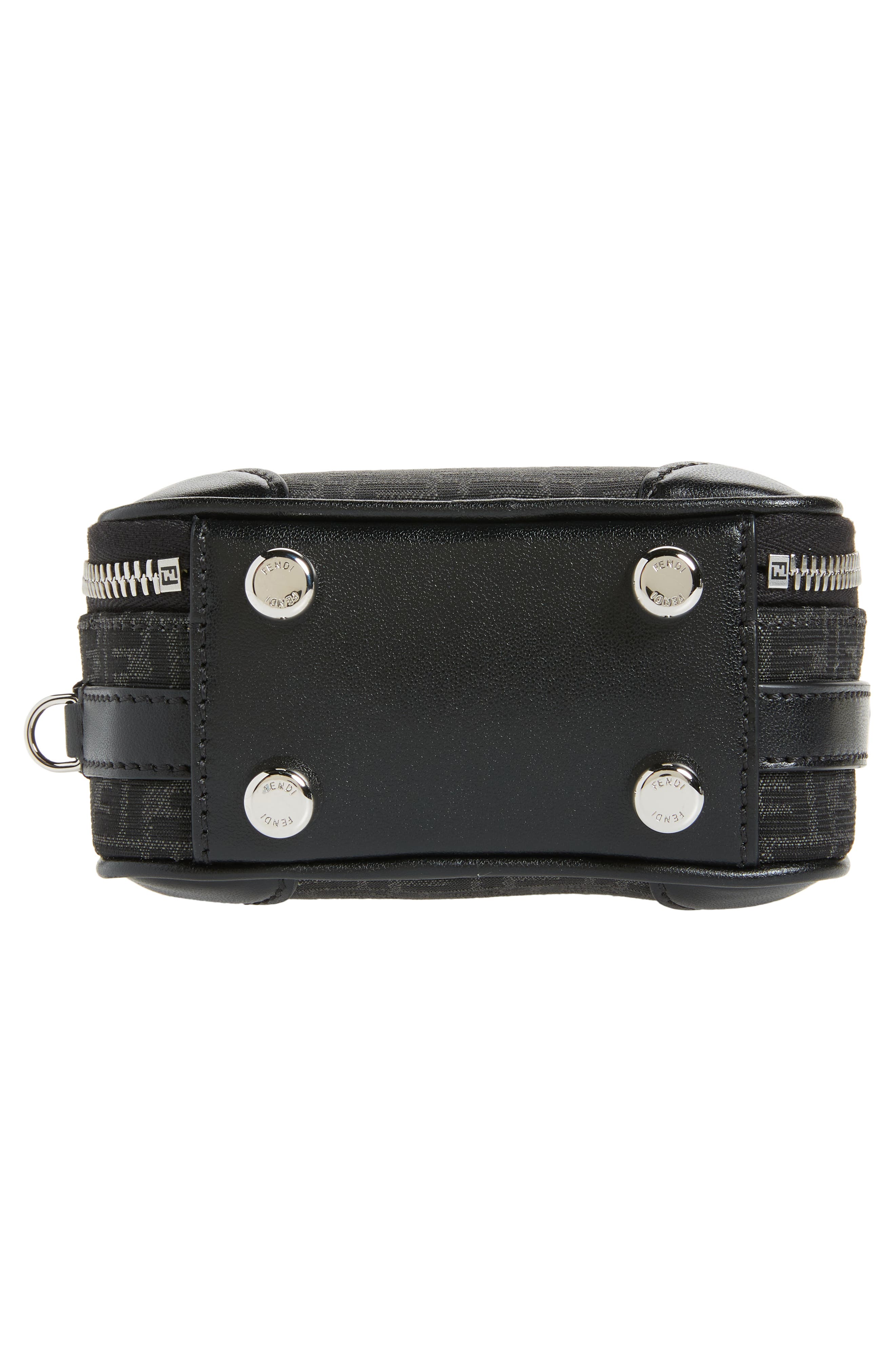 Fendi FF Logo Canvas Top Handle Crossbody Bag, Alternate, color, 