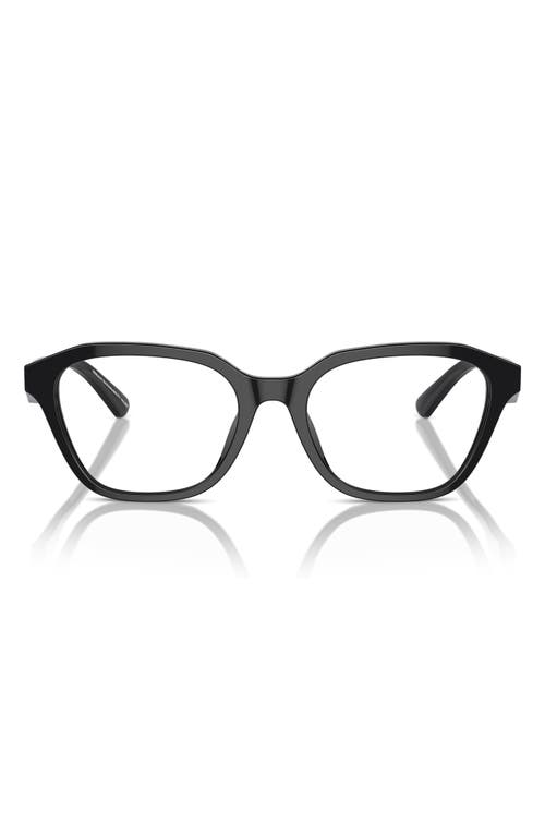 Emporio Armani 53mm Irregular Optical Glasses In Black