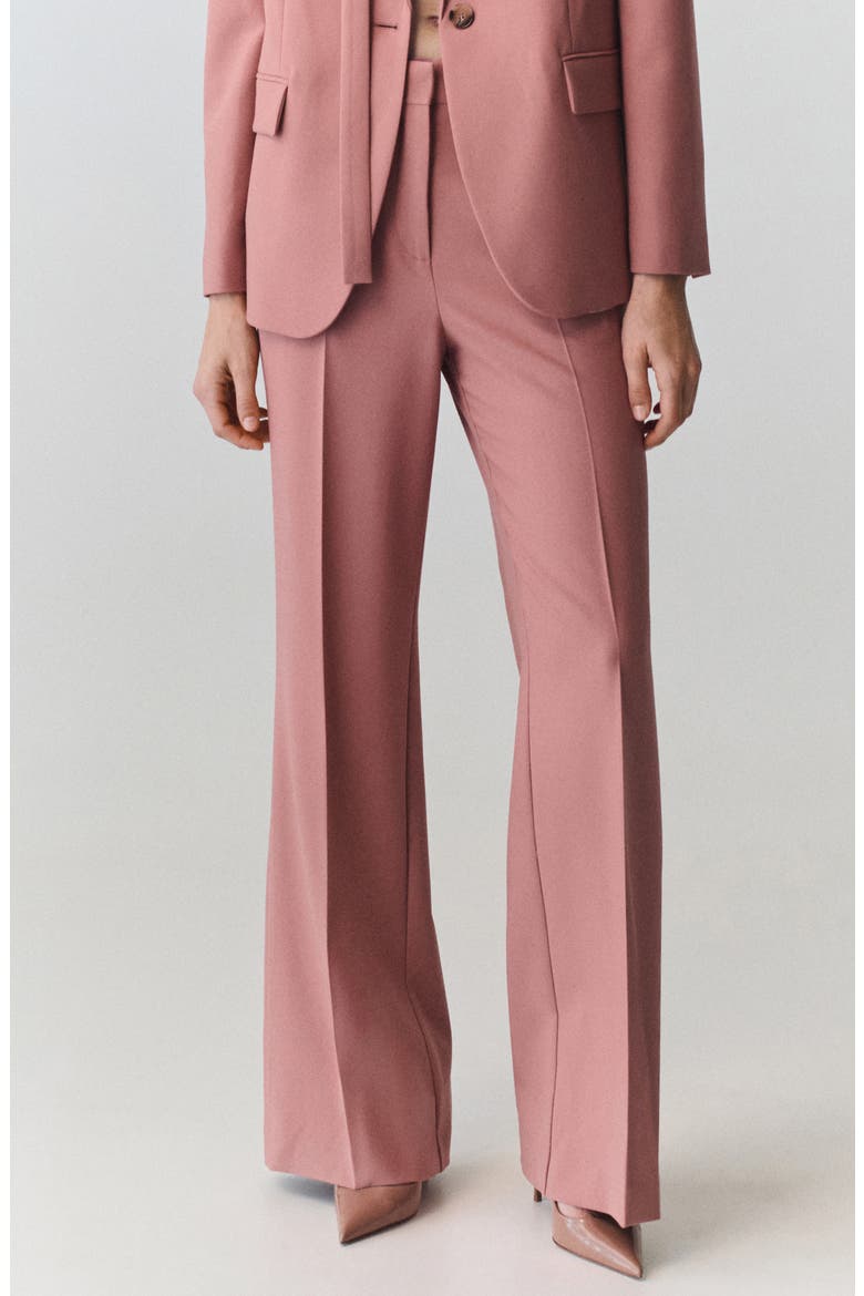 Straight Fit Suit Pants, Main, color, PINK