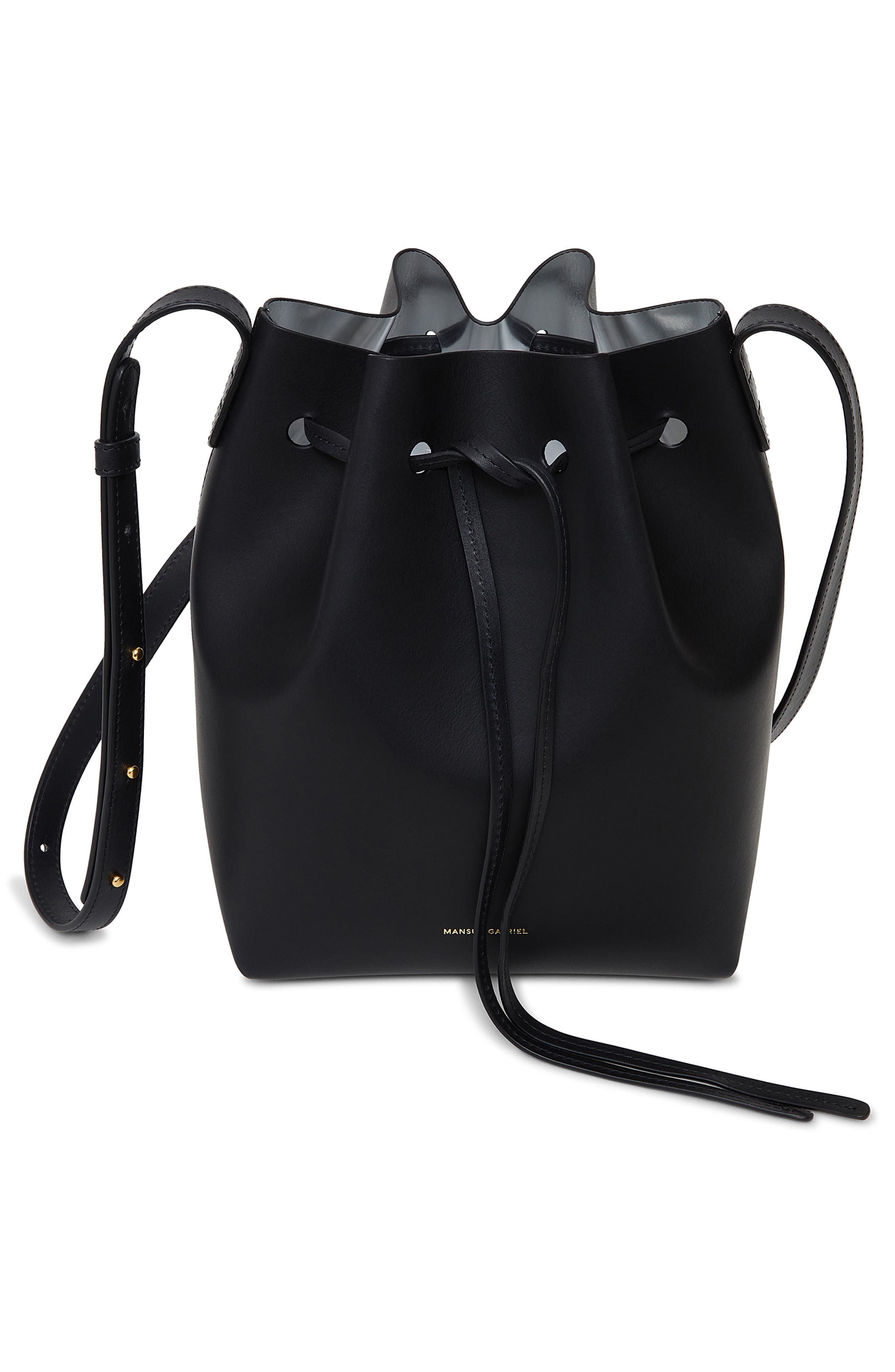 Mansur Gavriel Mini Leather Bucket Bag, Alternate, color, 