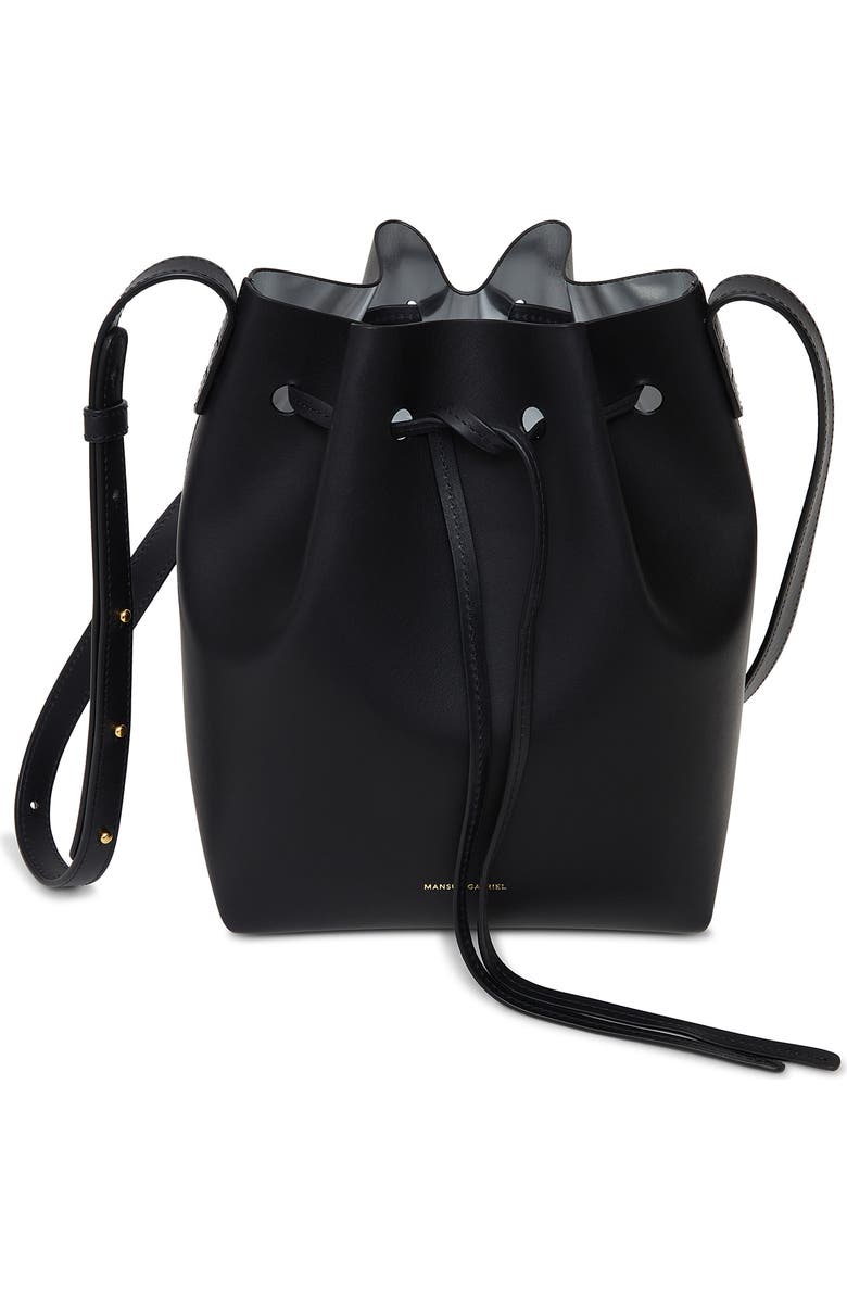 Mansur Gavriel Mini Leather Bucket Bag, Alternate, color,
