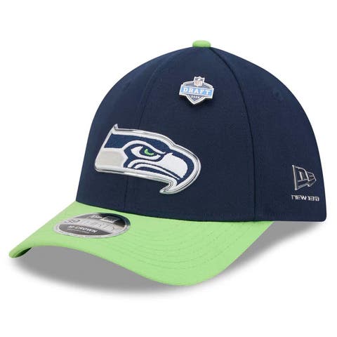 Men's New Era  College Navy/Neon Green Seattle Seahawks 2026 NFL Draft 39THIRTY M-Crown Flex Hat