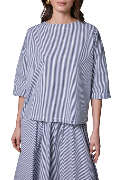 Stripe Stretch Cotton Top