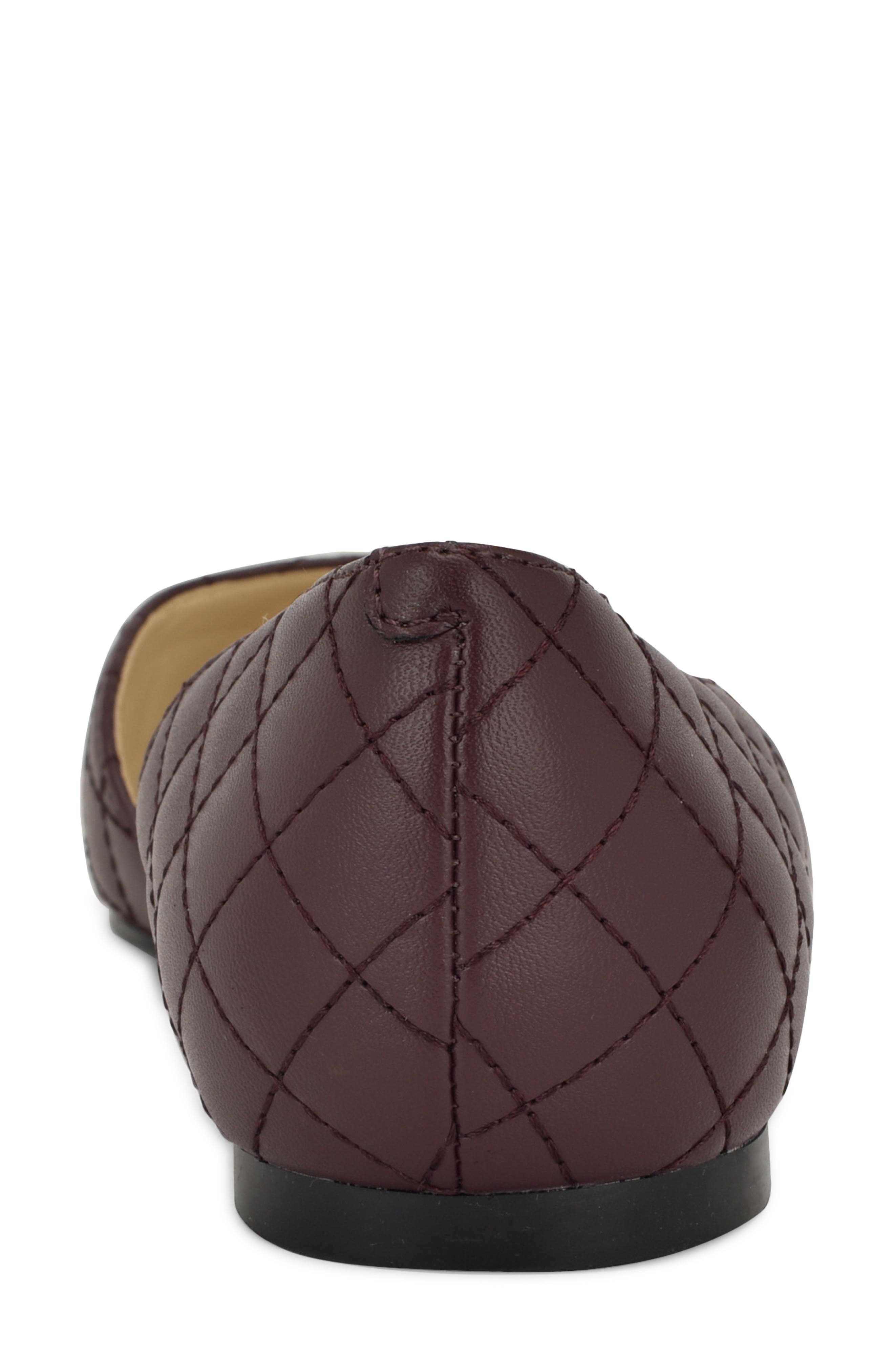 Nine West Breza Half d'Orsay Pointed Cap Toe Flat, Alternate, color, Dre01