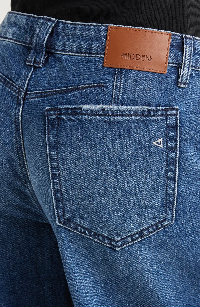 HIDDEN JEANS Baggy High Waist Wide Leg Jeans, Alternate, color, Dark Wash