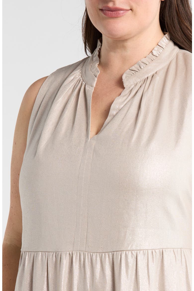 Linen Blend Tiered Maxi Dress, Alternate, color, NEUTRAL