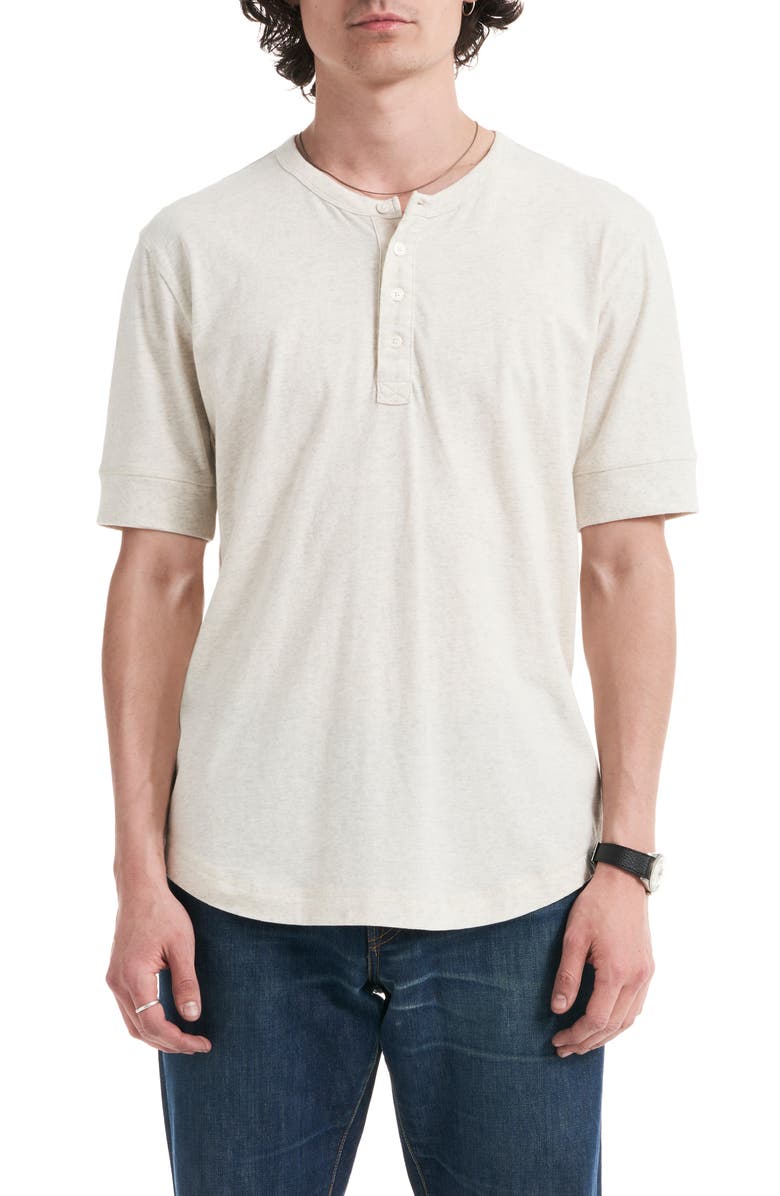 BUCK MASON Short Sleeve Curve Hem Henley, Main, color, 