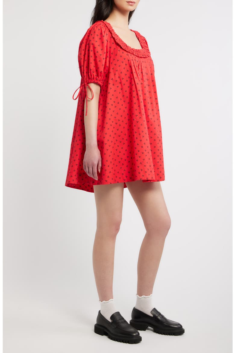 Jemima Organic Cotton Minidress, Alternate, color, RED