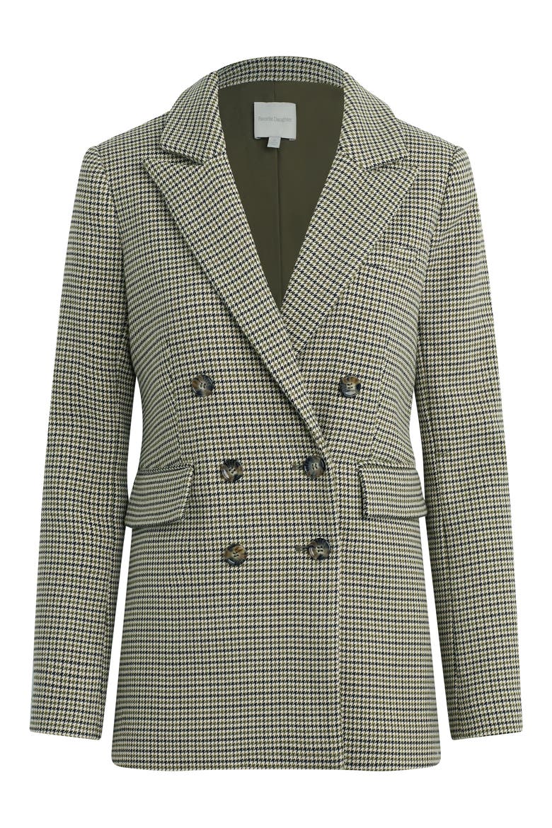 The Phoebe Houndstooth Double Breasted Blazer, Alternate, color, CHESIRE HOUNDSTOOT