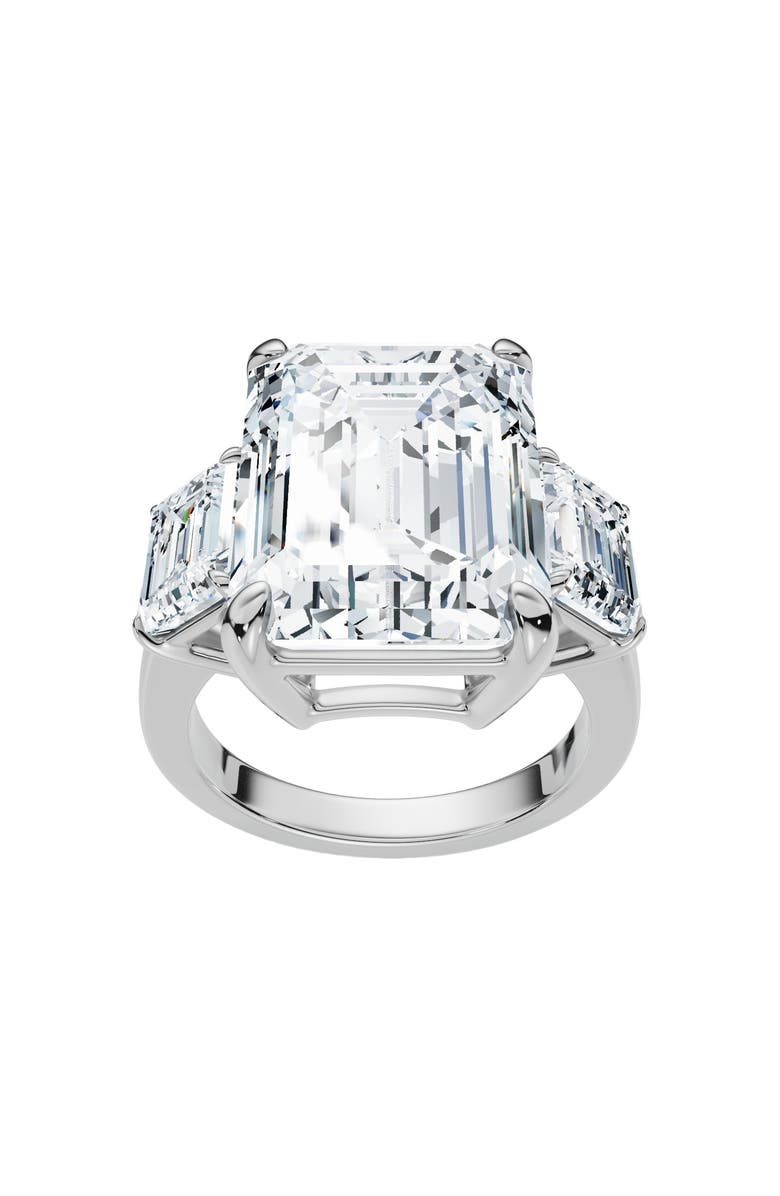 Bliss Diamond Certified 12Ct Emerald Cut Three Stone Diamond Engagement Ring Lab Grown, Main, color,